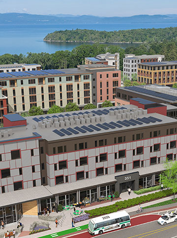 New meets old in the reimagined North Avenue entrance of Liberty House in Burlington VT #LIVEBTV
