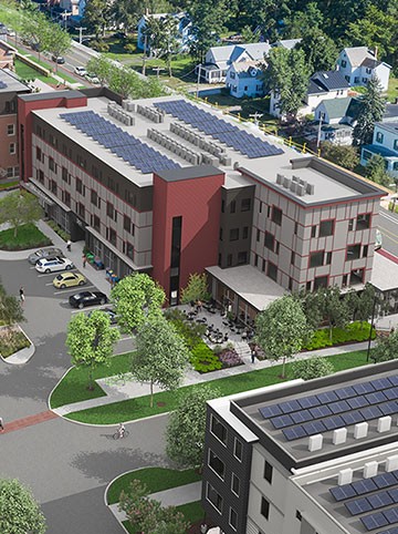 LH stand for Liberty House, Cambrian Rise's first residential building