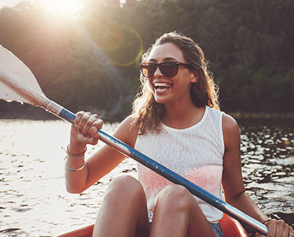 enjoying a paddle