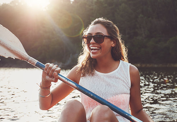 enjoying a paddle